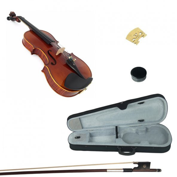 KINGLOS KNG PHB-1004 3/4 KEMAN 3/4 KUTULU,ÖN LADİN, ARKA VE YANLAR AKÇAAĞAÇ KEMAN 3/4 (23 inch)  KUTULU,ÖN LADİN, ARKA VE YANLAR AKÇAAĞAÇ ürün görseli 1