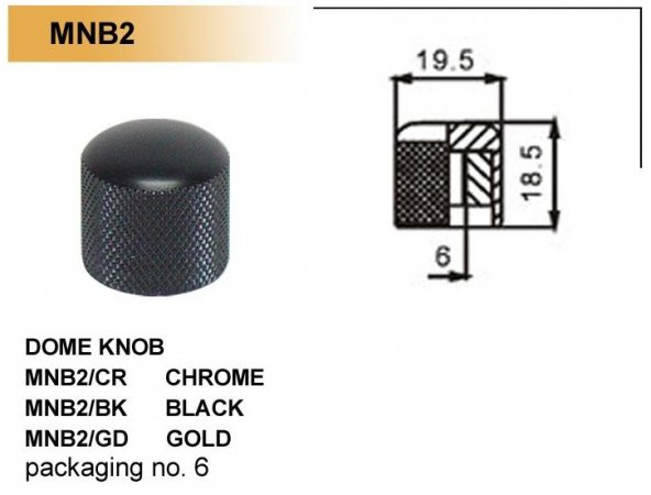 VALENCIA MNB2BK GİTAR POT. DÜĞME BAŞLIĞI (KUBBELİ) METAL, SİYAH, ( Gitar Pot. Düğme Başlığı Siyah ürün görseli 1
