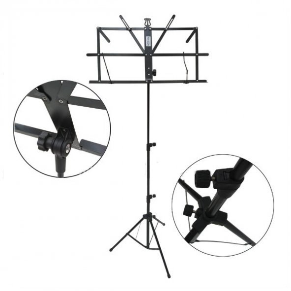 CREMONIA MS110L NOTA SEHPASI KILIFLI 0.75 KG CREMONIA, MS110L, NOTA SEHPASI KILIFLI, YÜKSEKLİĞİ AYARLANABİLİR (65-135 CM), STANDART TİP, METAL, NOTA TABLA ÖLÇÜLERİ: 485X235CM, AĞIRLIK: 0,750 KG ürün görseli 1