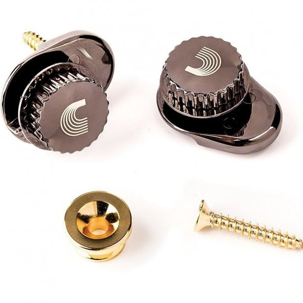 PLANETWAVES PW-SLS-03 GİTAR ASKI KİLİDİ GOLD D'Addario Planet Waves Universal Strap Lock System - Gold ürün görseli 1