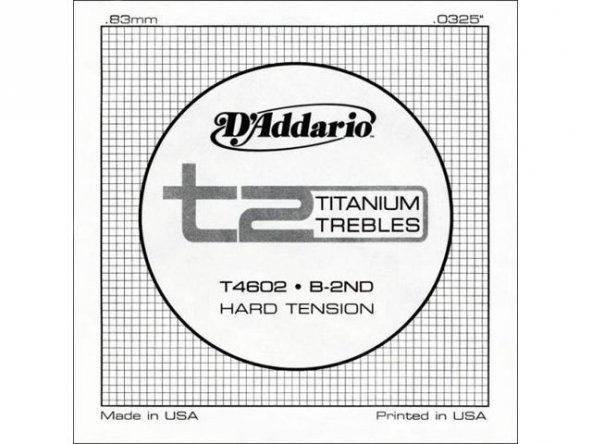 DADDARIO T4602 KLASİK GİTAR TEK TEL, T2 SERİSİ, TITANIUM TREBLES, Klasik Gitar Tek Tel T2 Tıtanıum .032 Hard ürün görseli 1