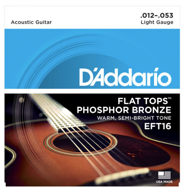 DADDARIO EFT16 AKUSTİK GİTAR TEL SETİ, FLAT TOPS, PHOSPHOR BRONZE    ürün görseli 1