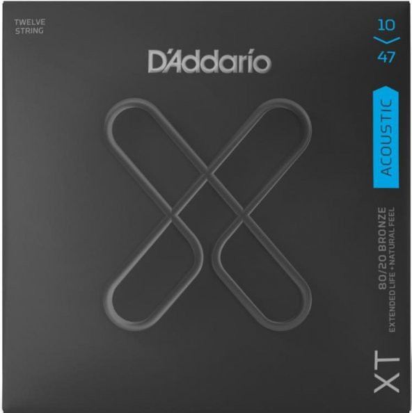 DADDARIO XTABR1047 AKUSTİK GİTAR TEL SETİ, 80/20 X-LIGHT 
6-Strigs, 10-47, Extra Light Set, Bright, 80/20 Bronze ürün görseli 1