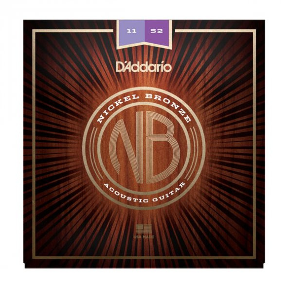 DADDARIO NB1152 AKUSTİK GİTAR TEL SETİ, NICKEL BRONZE, CUSTOM-LITE    ürün görseli 1