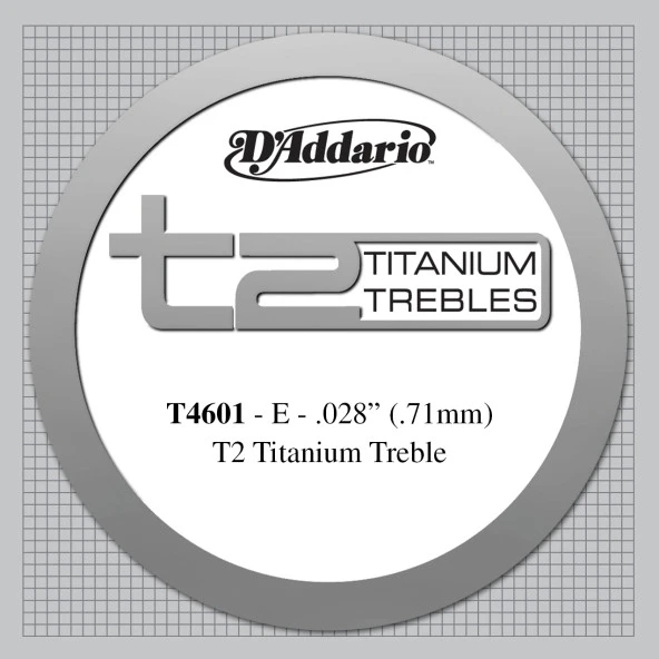 DADDARIO T4601 KLASİK GİTAR TEK TEL, T2 SERİSİ, TITANIUM TREBLES, Klasik Gitar Tek Tel T2 Tıtanıum .028 Hard ürün görseli 1