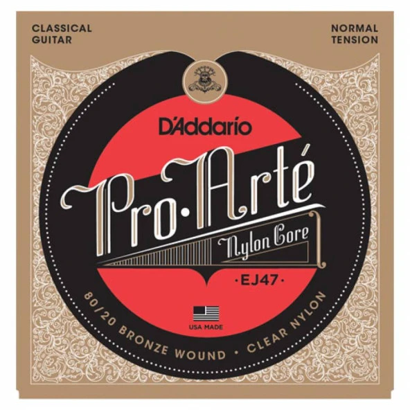 DADDARIO EJ47 KLASİK GİTAR TEL SETİ, PRO-ARTE, 80/20 BRONZE WOUN    ürün görseli 1