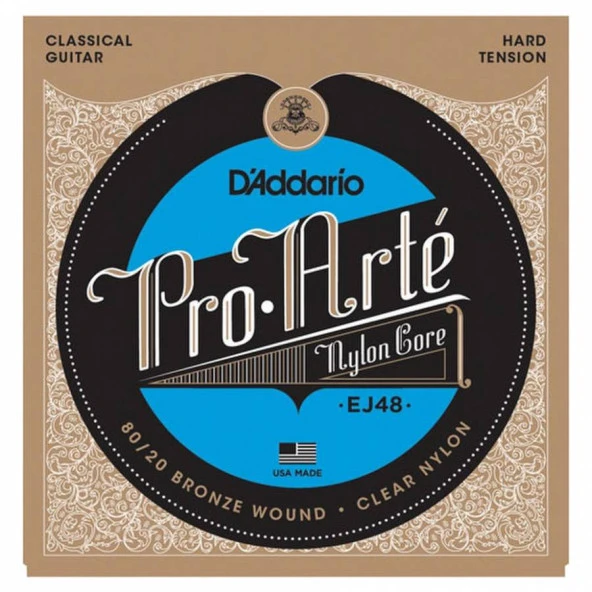 DADDARIO EJ48 KLASİK GİTAR TEL SETİ, PRO-ARTE, 80/20 BRONZE WOUN    ürün görseli 1