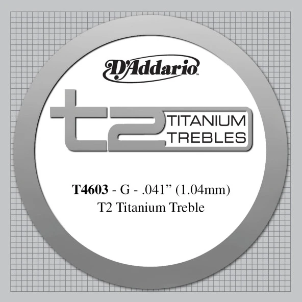 DADDARIO T4603 KLASİK GİTAR TEK TEL, T2 SERİSİ, TITANIUM TREBLES, Klasik Gitar Tek Tel T2 Tıtanıum .041 (1.04MM), Hard ürün görseli 1