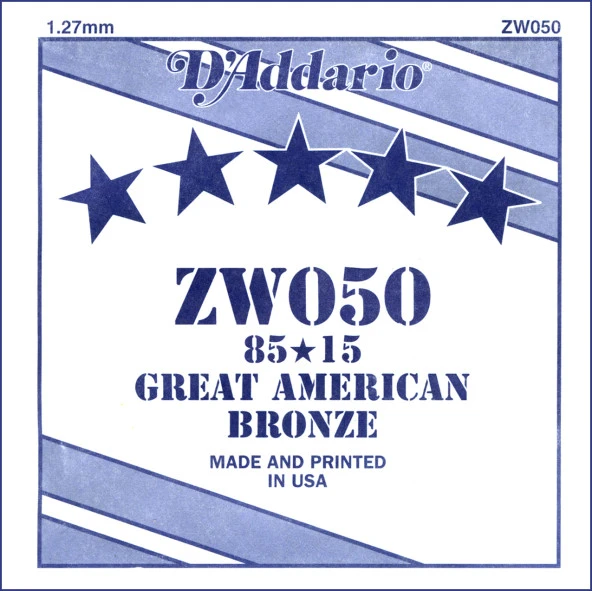 DADDARIO ZW050 AKUSTİK GİTAR TEK TEL, 85/15 BRONZE WOUND, (Mİ), 5 ürün görseli 1