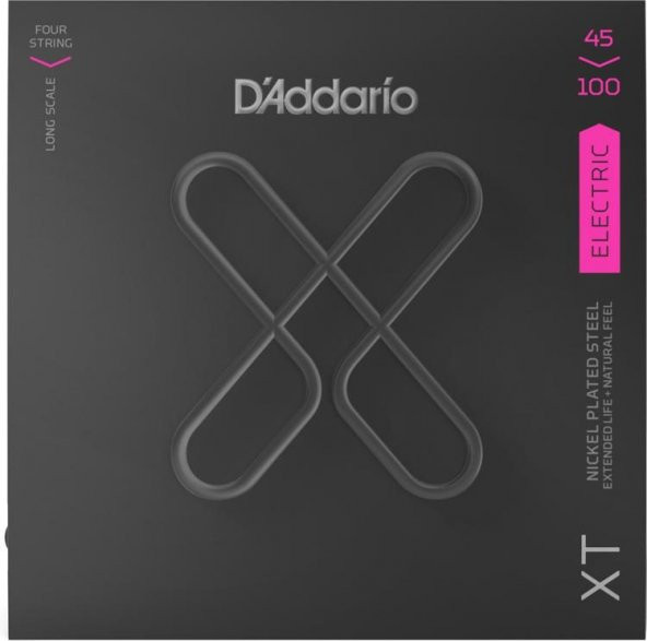 DADDARIO XTB45100 BAS GİTAR TEL SETİ, 4 TELLİ,XT, 45-100, LONG SCALE D'Addario XT Bass Nikel Kaplama Çelik Tel, Regular Light / Uzun Ölçek Set 45-100 ürün görseli 1