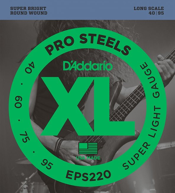 DADDARIO EPS220 BAS GİTAR TEL SETİ, XL, 40-95, LONG SCALE, PROSTEE    ürün görseli 1