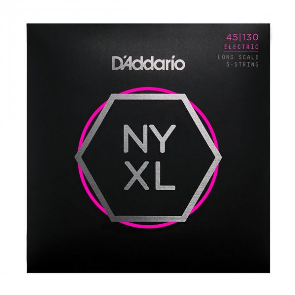 DADDARIO NYXL45130 BAS GİTAR TEL SETİ, NYXL SERİSİ, LONG SCALE, 5 TEL NYXL45130, Set Long Scale, Regular Light 5-String, 45-130 ürün görseli 1