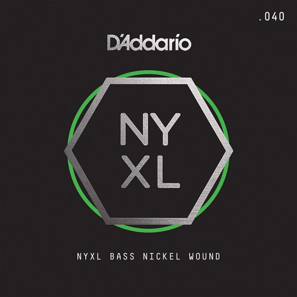 DADDARIO NYXLB040 BAS TEK TEL, NYXL SERİSİ, NİKEL SARIM, .040 GAUGE, .040 gauge NYXL Nikel sarım bas gitar teli ürün görseli 1