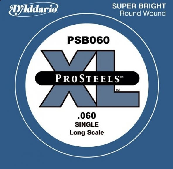 DADDARIO PSB060 BAS GİTAR TEK TEL, (RE), PRO STEELS, 0.060 GAUGE, ürün görseli 1