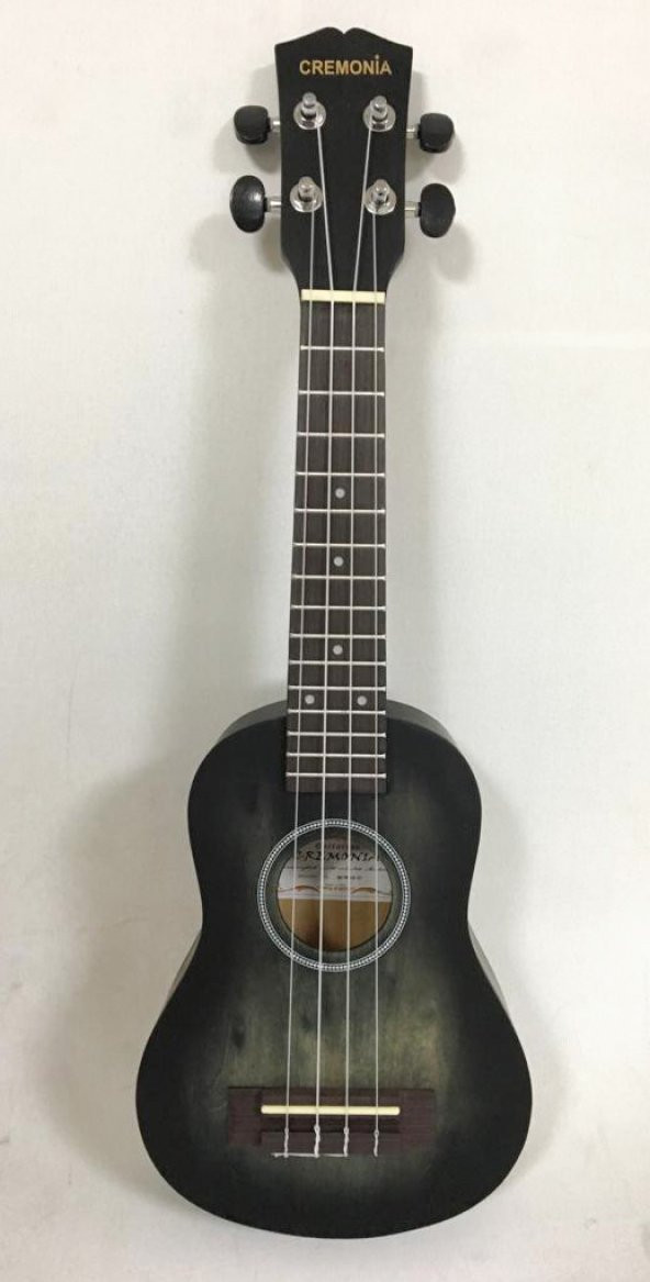 CREMONIA AU-H01A-21BK UKULELE 21" MAT SİYAH CREMONIA, AU-H01A-21BK, UKULELE 21" MAT SİYAH,  IHLAMUR KAPAK ARKA VE YANLAR ürün görseli 1