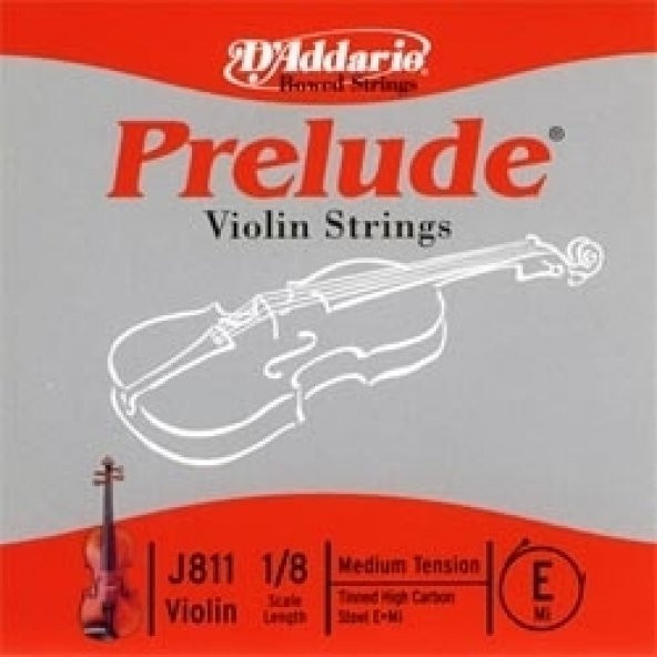 DADDARIO J811 KEMAN TEK TELİ, PRELUDE, SCALE 4/4, E-(Mİ), NORMAL ürün görseli 1