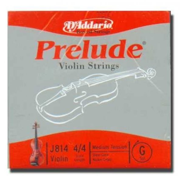 DADDARIO J814 KEMAN TEK TELİ, PRELUDE, SCALE 4/4, G-(SOL), NORMA Keman Tel Prelude Keman G(44) Sol ürün görseli 1