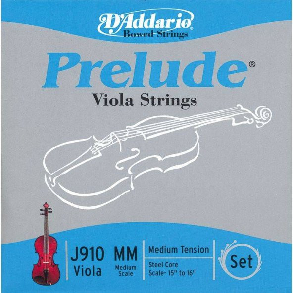 DADDARIO J910 MM VIOLA TEL SETİ, PRELUDE, MEDIUM SCALE (15"-16"), M Prelude Vla Set Medium ürün görseli 1