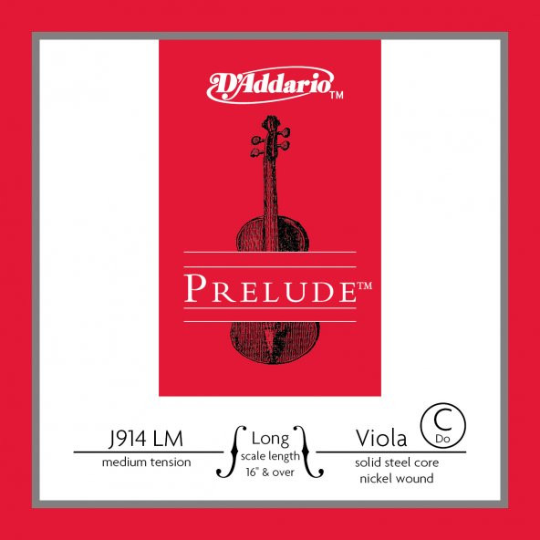 DADDARIO J914LM VIOLA TEK TEL, PRELUDE, LONG SCALE (16" VE ÜSTÜ ), Viola Tek Tel Sgl Prlude C Do Long Med ürün görseli 1