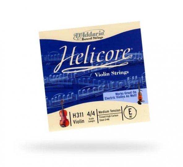 DADDARIO H311 KEMAN&ELEKTRO KEMAN TEK TEL, HELICORE, E-Mİ, SCALE    ürün görseli 1