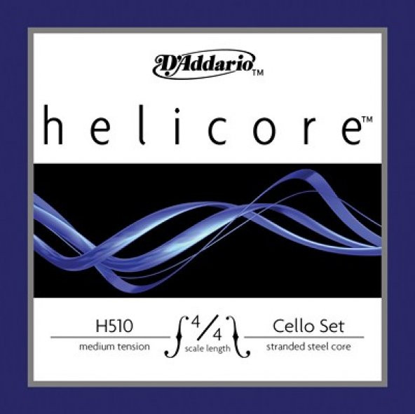 DADDARIO H510M CELLO TEL SETİ, HELICORE, LONG SCALE, MEDIUM TENSI DADDARIO - Tel Set Helicore Cello 44 Medium ürün görseli 1