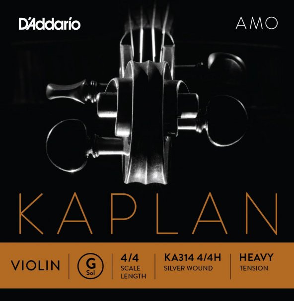 DADDARIO KA314 KEMAN TEK TEL, KAPLAN AMO, SCALE LENGTH 4/4, G-(SO KAPLAN AMO VIOLIN 4/4 SOL TEK TEL ürün görseli 1
