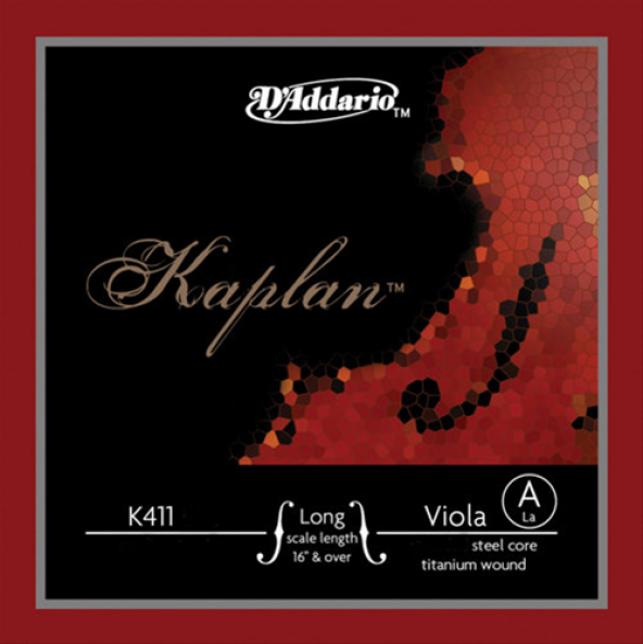 DADDARIO K411LH VIOLA TEK TELİ, KAPLAN, LONG SCALE 16" & OVER, A-( KAPLAN VIOLA A LONG HVY :DADDARIO ABD ürün görseli 1