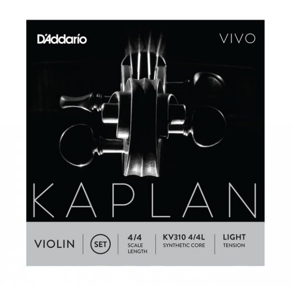 DADDARIO KV310L KEMAN TEL SETİ, KAPLAN VIVO, 4/4 SCALE, LIGHT TENS ürün görseli 1