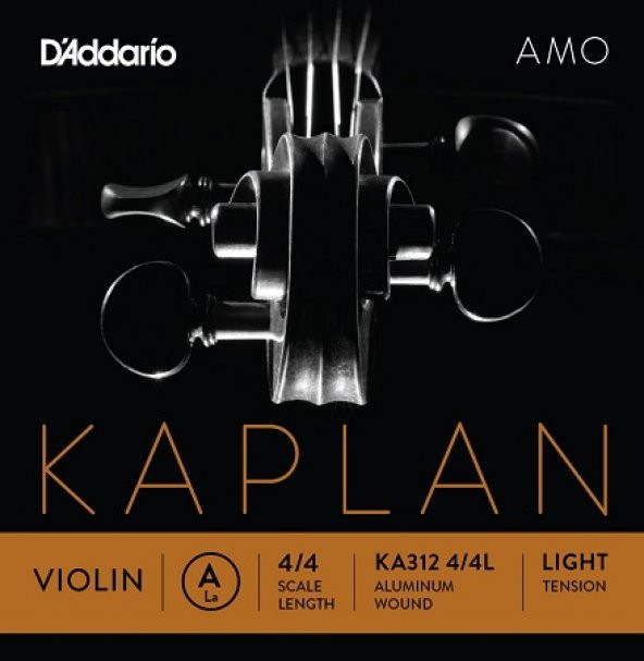 DADDARIO KA312 KEMAN TEK TEL, KAPLAN AMO, SCALE LENGTH 4/4, A-(LA    ürün görseli 1