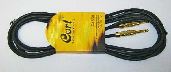CORT CA530 BK GİTAR KABLO GÜRÜLTÜSÜZ 4,5M (NOISLESS), SİYAH, Gitar Kablo Gürültüsüz 4,5M (Noısless) Nude Cable Siyah ürün görseli 1
