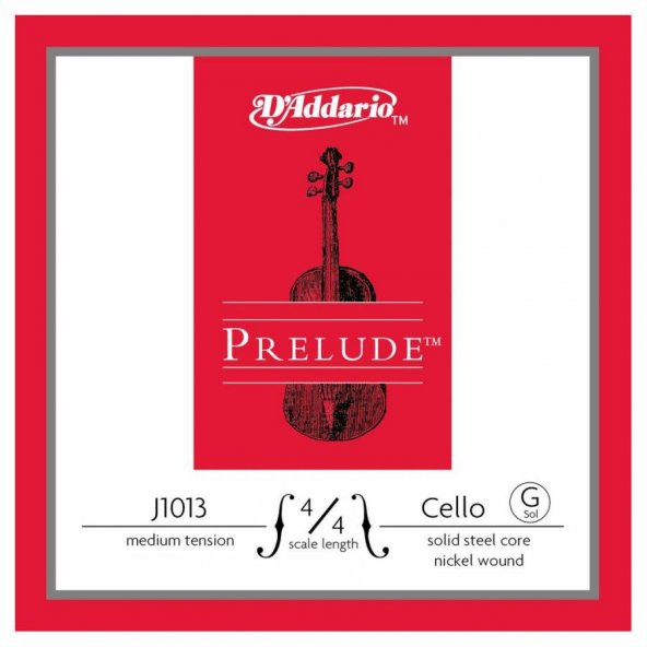 DADDARIO J1013 4/4M CELLO TEK TEL, PRELUDE, G-SOL, 4/4 SCALE, MEDIUM T Cello Tek Tel G-Sol Prelude (44) Medium ürün görseli 1
