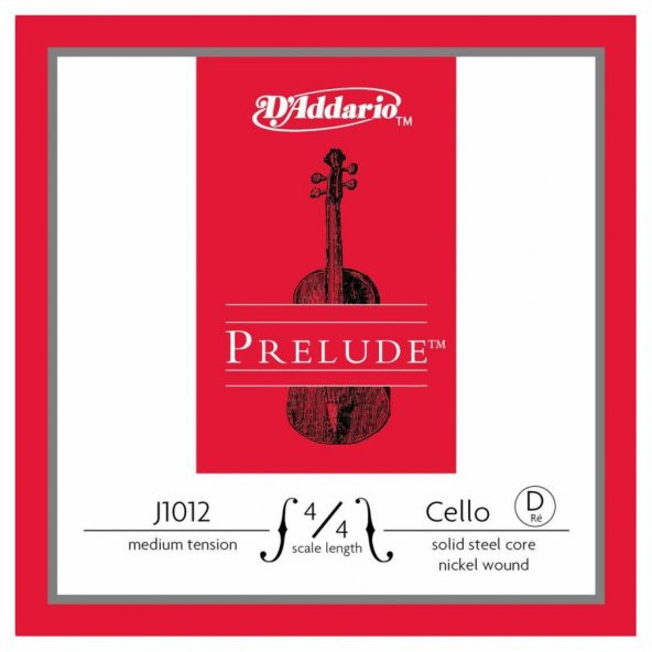 DADDARIO J1012 4/4M CELLO TEK TEL, PRELUDE, D-RE, 4/4 SCALE, MEDIUM TE Cello Tek Tel Prelude D-Re (44) Medium ürün görseli 1