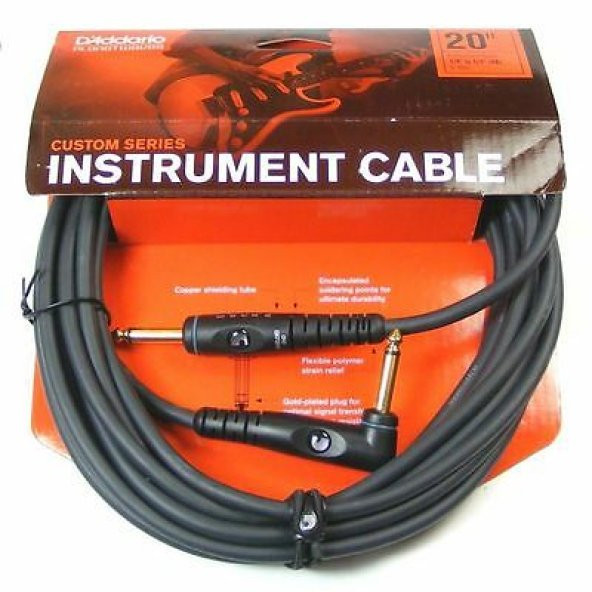 PLANETWAVES PWGRA20 GİTAR KABLO 20 İNCH MN 14IN INST CBL RA Gitar Kablo 20 İnch Mn 14In Inst Cbl Ra ürün görseli 1