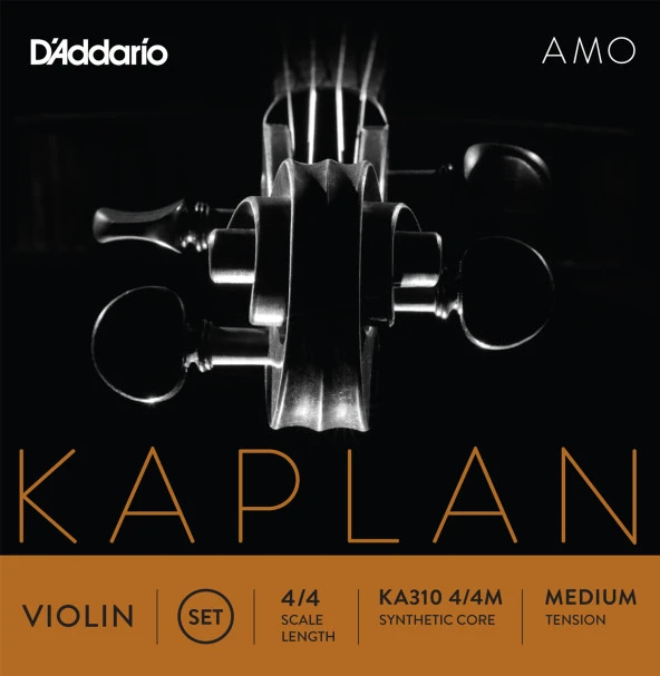 DADDARIO KA310 4/4M KEMAN TEL SETİ, KAPLAN AMO, 4/4 SCALE, MEDIUM TENS KAPLAN AMO VIOLIN SET LONG MED :DADDARIO ABD ürün görseli 1