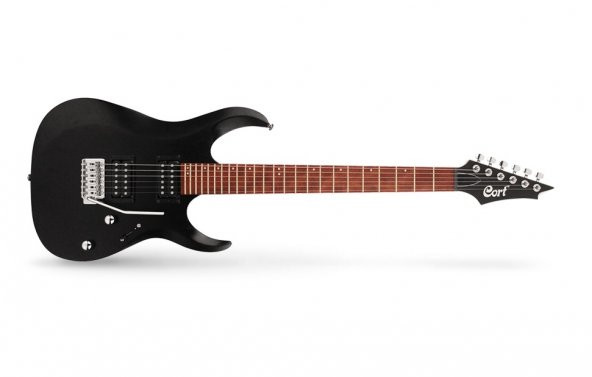 CORT X100 OPBK ELEKTRO GİTAR , OPEN PORE BLACK , (H-H) Cort X Series X100 Electric Guitar, Open Pore Black, X100OPBB ürün görseli 1
