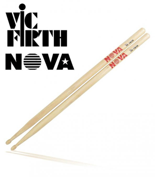 VICFIRTH N5B BAGET(ÇİFT) NOVA 5B WOOD, HICKORY, 16"x0.595", MED Baget(Çift) Nova 5B Wood ürün görseli 1