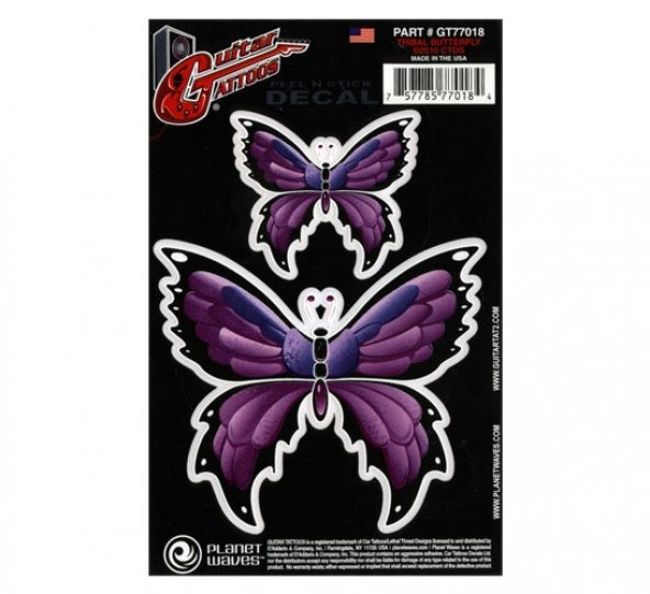 PLANETWAVES GT77018 GTR TATTOO- TRIBAL BUTTERFLY STİCKER Gtr Tattoo- Trıbal Butterfly Sticker ürün görseli 1