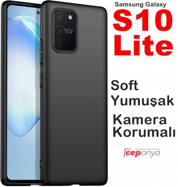 Galaxy A91-S10 Lite Kamera Korumalı Mat Soft Esnek Silikon Kılıf ürün görseli 1