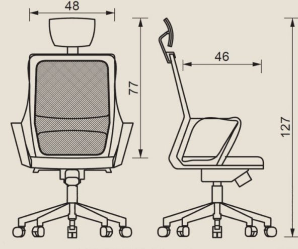 Ofis Fileli Müdür Koltuğu Çalışma Koltuğu - Resim 3