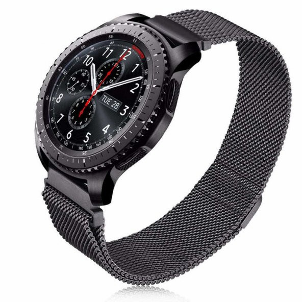 Gear S2 (20mm) Metal Tel Örgü İşlemeli Mıknatıslı Kordon ürün görseli 1