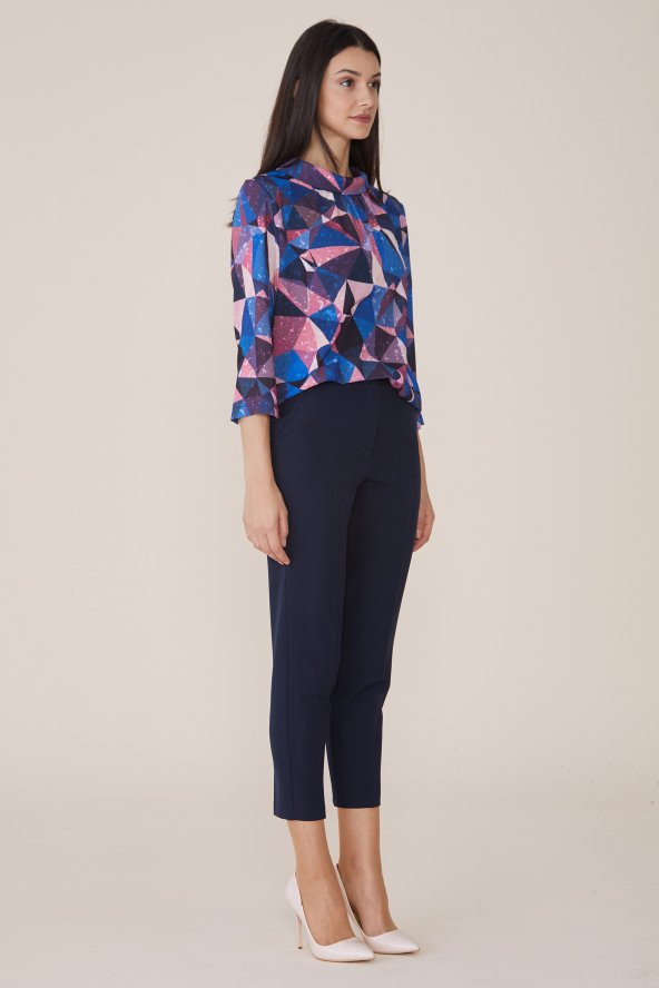 PANTOLON BAYAN 1695 LACİVERT - Resim 2