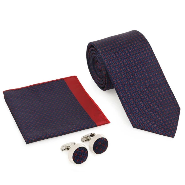 Kravat Kol Düğmesi Hediyelik Set-Brianze KMK-20 ürün görseli 1