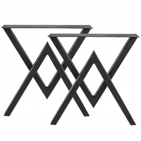 Metal Karo Ahşap ve Kütük Masa Ayağı 30mm X 50mm Profil 2 li Set ürün görseli 1