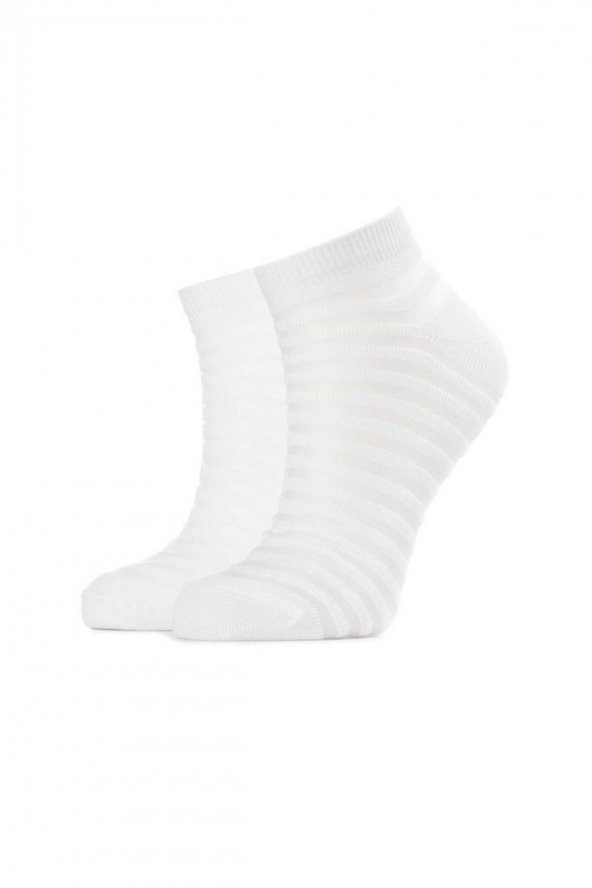 3lü Kadın İnce Çizgili  Çorap 3439-A3 - Resim 3