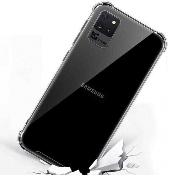 Galaxy S20 Ultra Köşeleri Airbagli Tamamen Şeffaf Anti Şok Kılıf ürün görseli 1