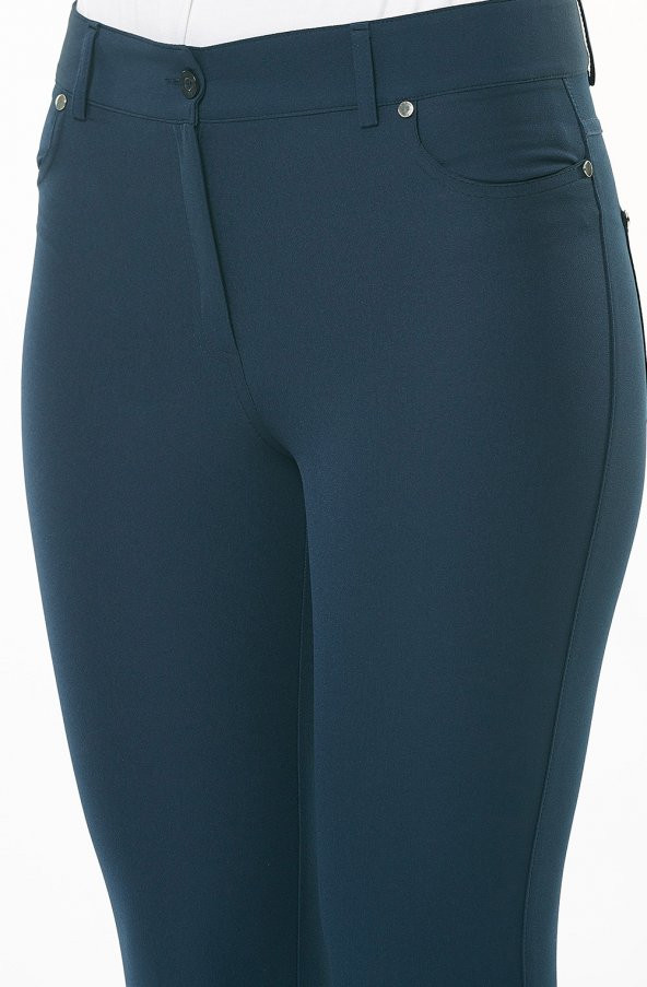 BAYAN KOT MODEL PANTOLON SORALLİNE1689LACİVERT - Resim 4