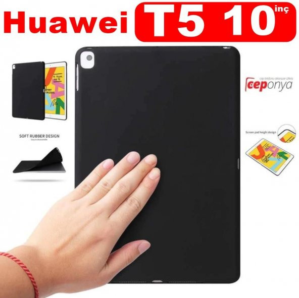 Huawei T5 10 inc Sky Mat Soft Kalite Silikon Tablet Kılıf ürün görseli 1