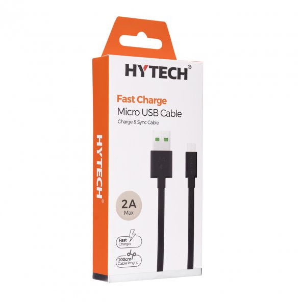 Hytech HY-X83 1m 2a Micro Usb Siyah Şarj Kablosu - Resim 3