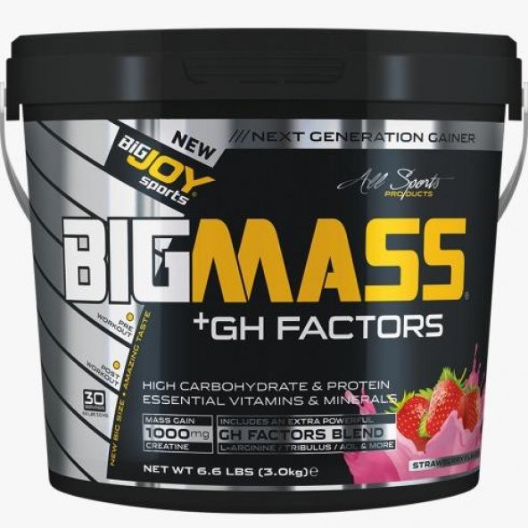 Big Joy Sports Big Mass +GH Factors 5000 Gr Çilek ürün görseli 1