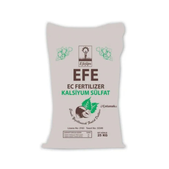 EFE KALSİYUM SÜLFAT KÜKÜRT VE KALSİYUM 25 KG LIK ÇUVAL ürün görseli 1